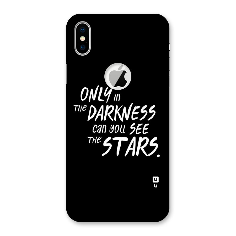 Darkness and the Stars Back Case for iPhone XS Logo Cut