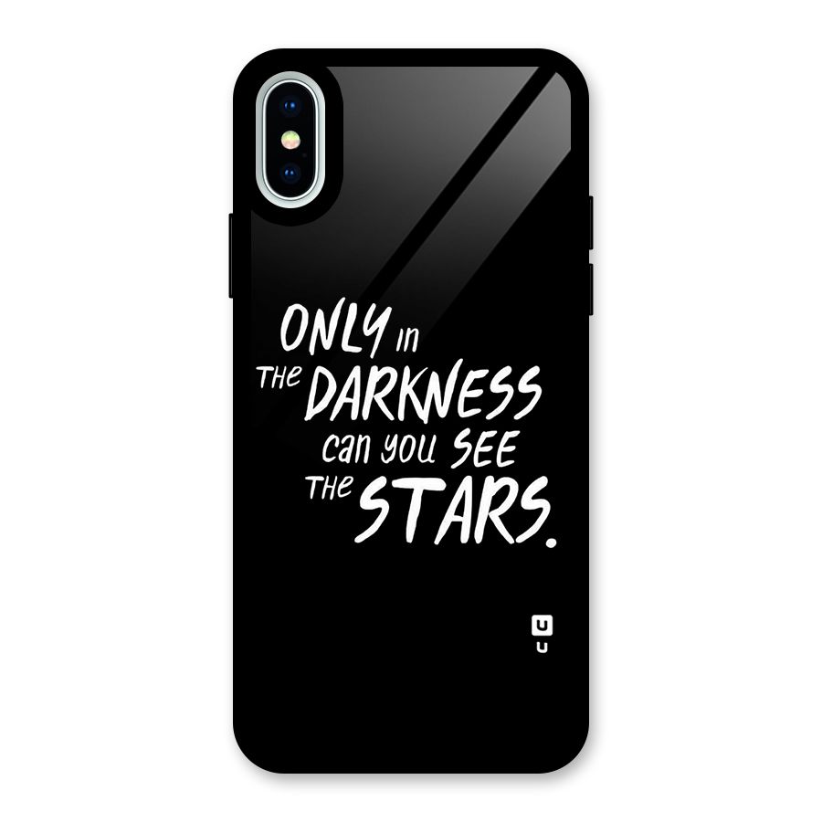 Darkness and the Stars Glass Back Case for iPhone XS