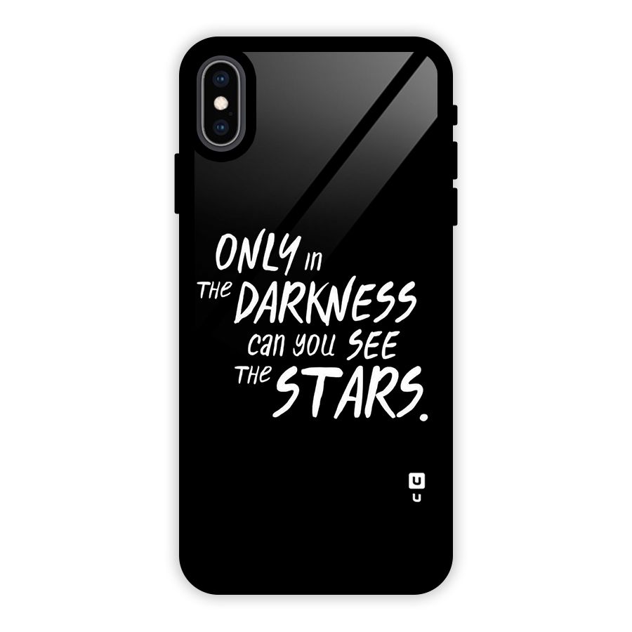 Darkness and the Stars Glass Back Case for iPhone XS Max