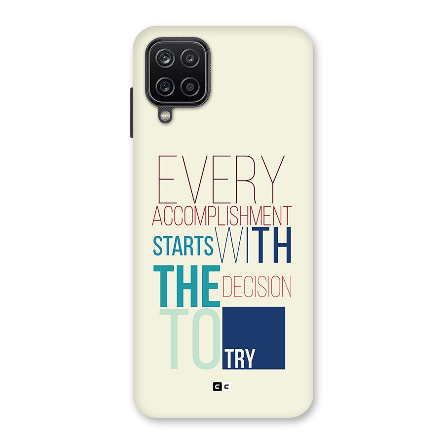 Decision To Try Back Case for Galaxy A12