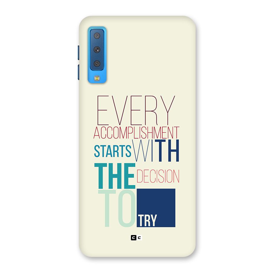 Decision To Try Back Case for Galaxy A7 (2018)