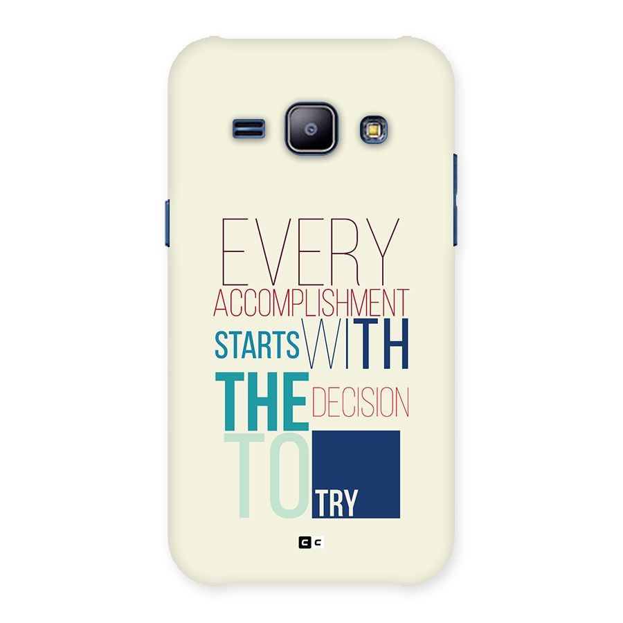 Decision To Try Back Case for Galaxy J1