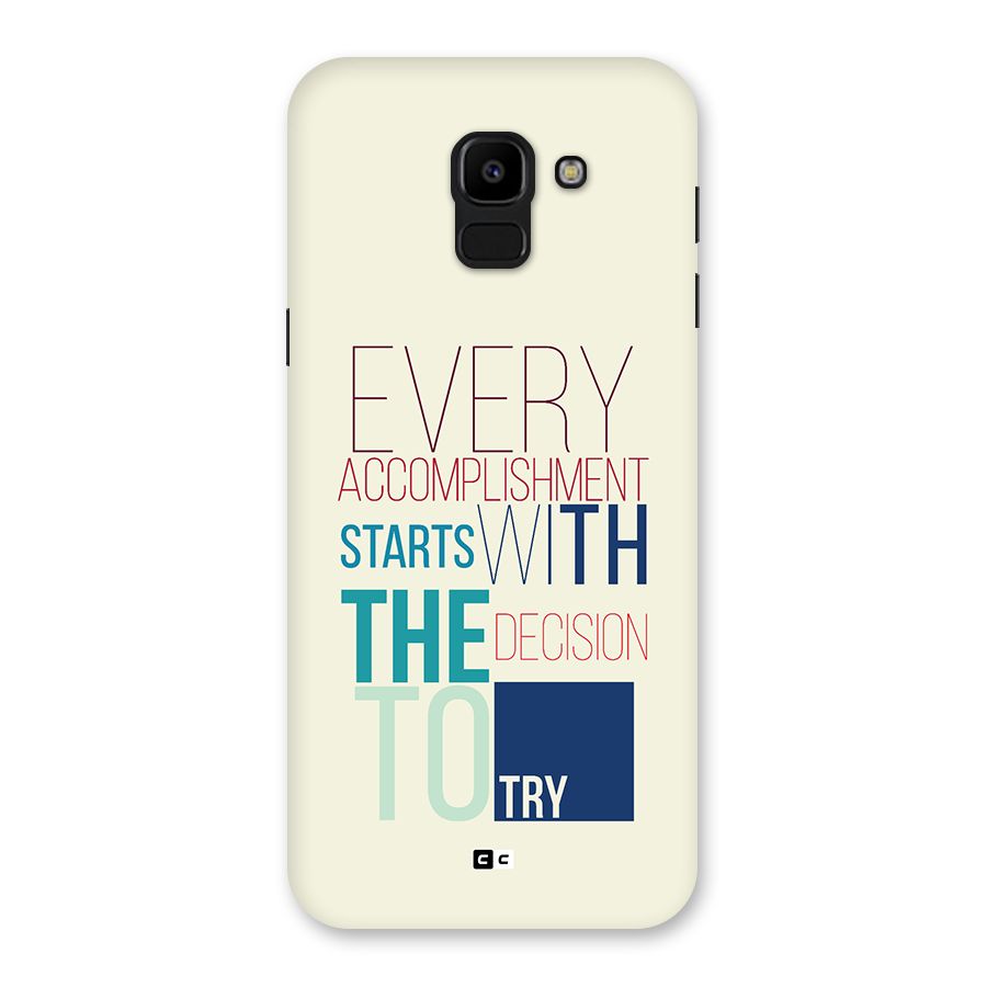 Decision To Try Back Case for Galaxy J6
