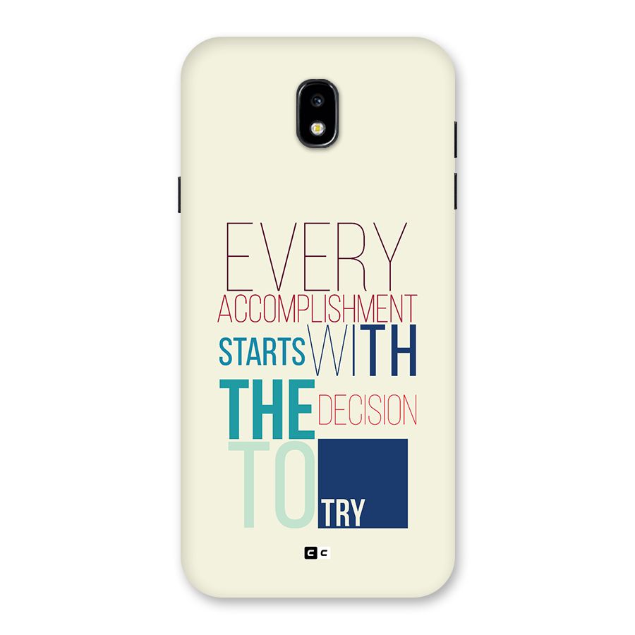 Decision To Try Back Case for Galaxy J7 Pro
