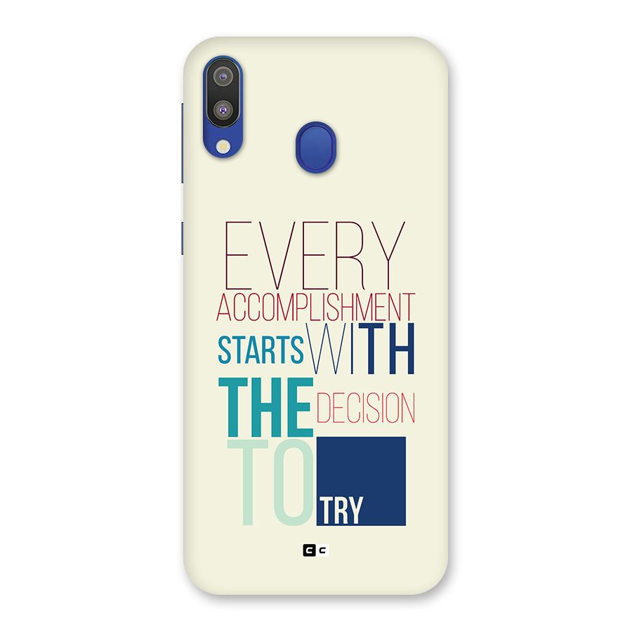 Decision To Try Back Case for Galaxy M20