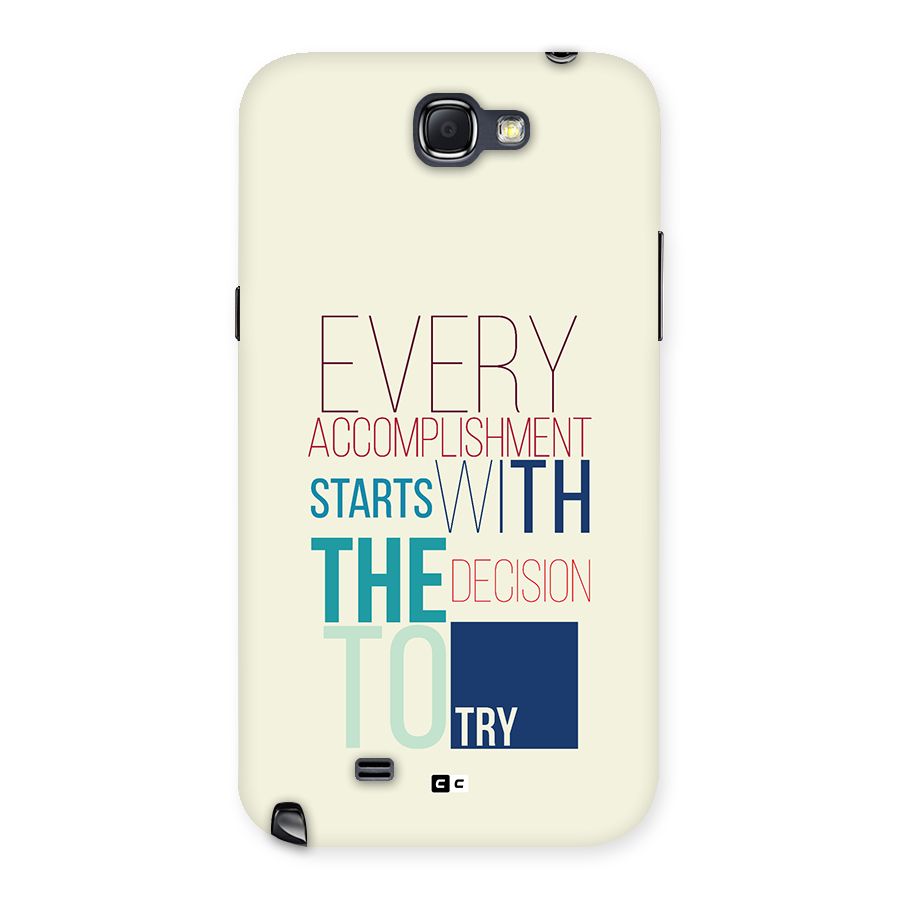 Decision To Try Back Case for Galaxy Note 2