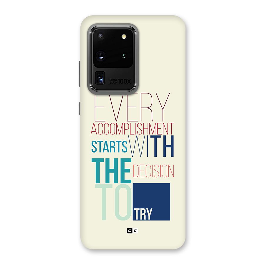 Decision To Try Back Case for Galaxy S20 Ultra