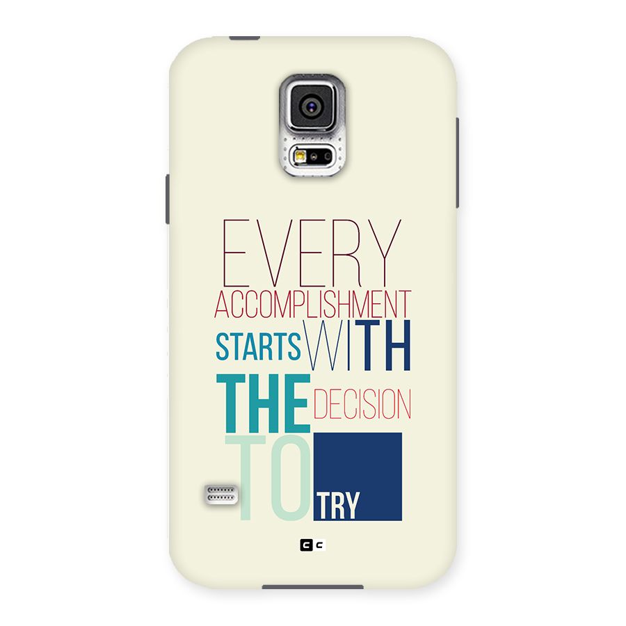 Decision To Try Back Case for Galaxy S5