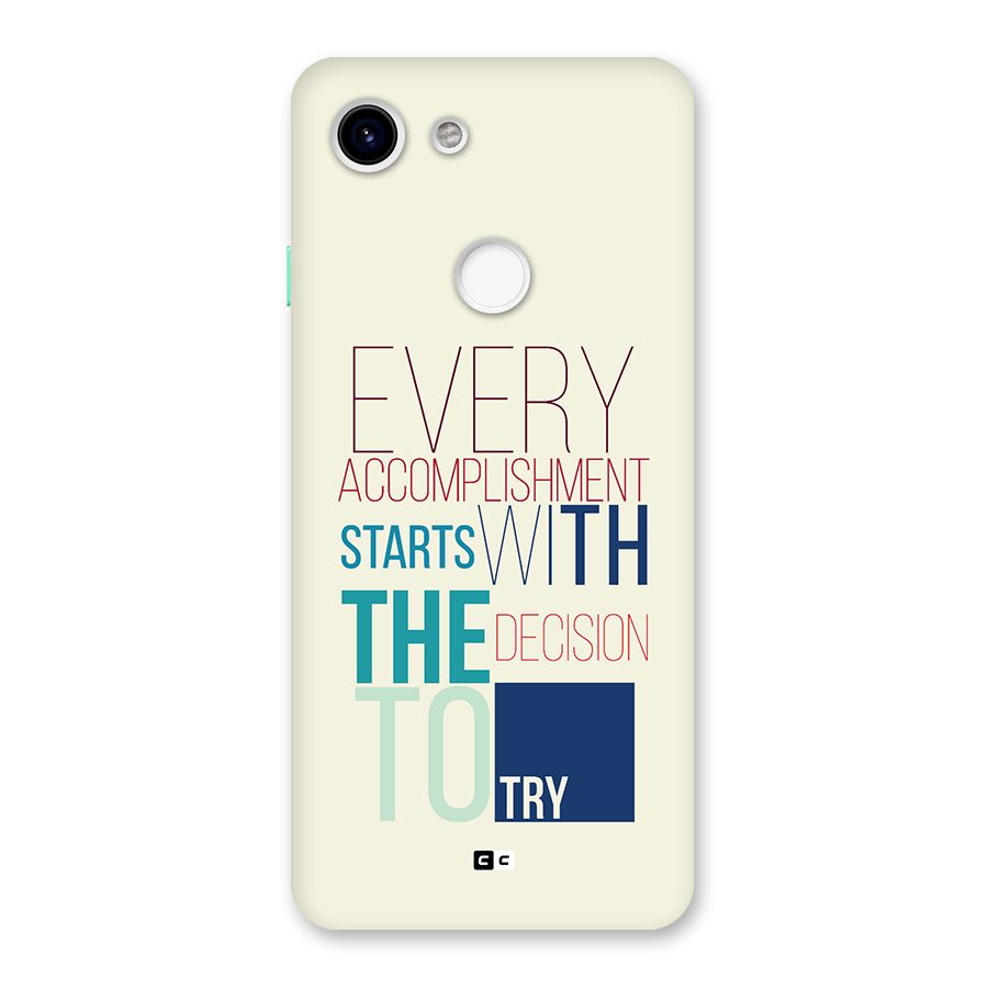 Decision To Try Back Case for Google Pixel 3