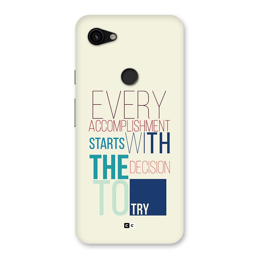 Decision To Try Back Case for Google Pixel 3a XL
