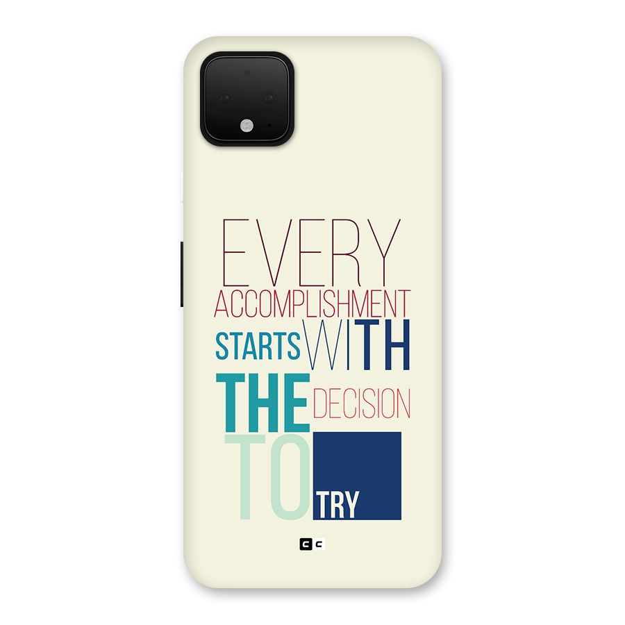 Decision To Try Back Case for Google Pixel 4 XL