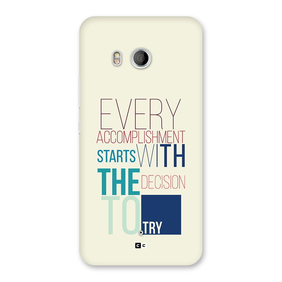Decision To Try Back Case for HTC U11