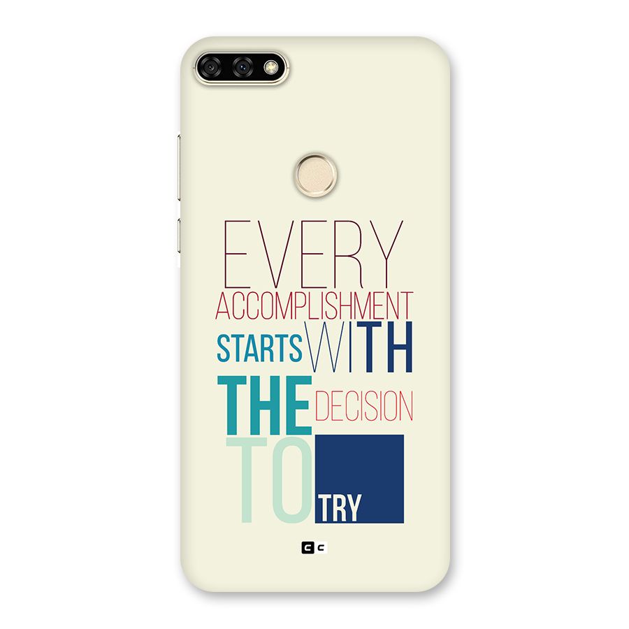 Decision To Try Back Case for Honor 7A