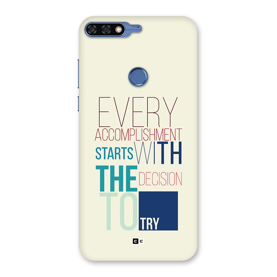 Decision To Try Back Case for Honor 7C