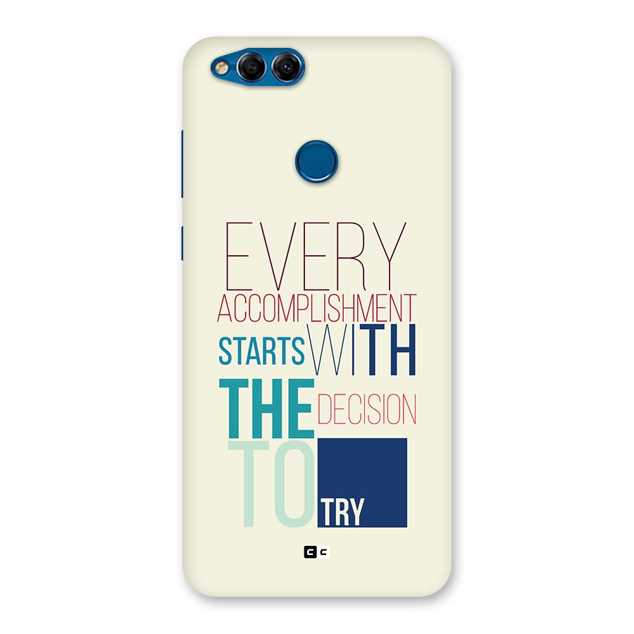 Decision To Try Back Case for Honor 7X