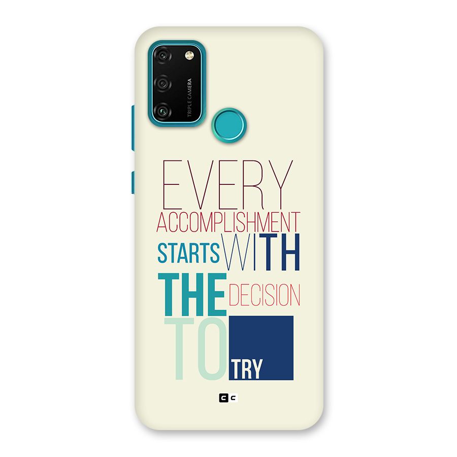Decision To Try Back Case for Honor 9A