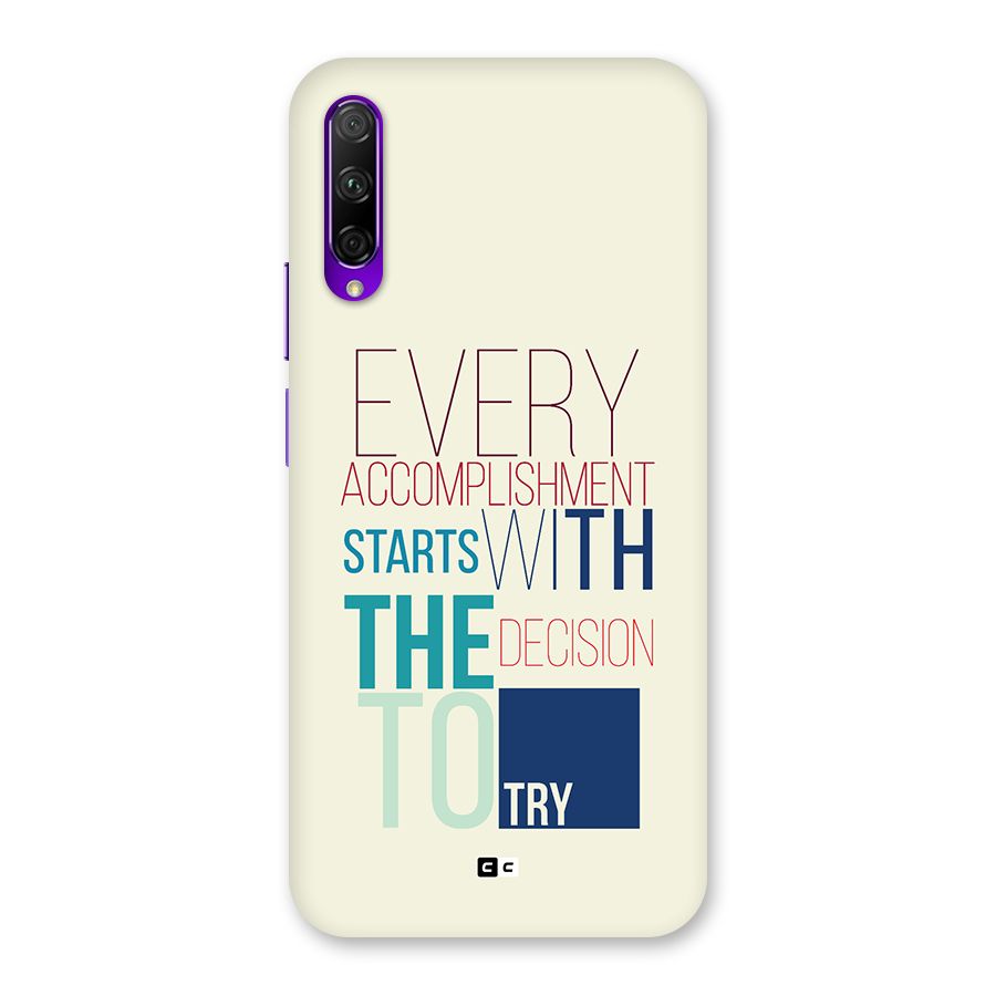 Decision To Try Back Case for Honor 9X Pro