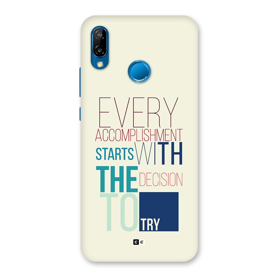 Decision To Try Back Case for Huawei P20 Lite