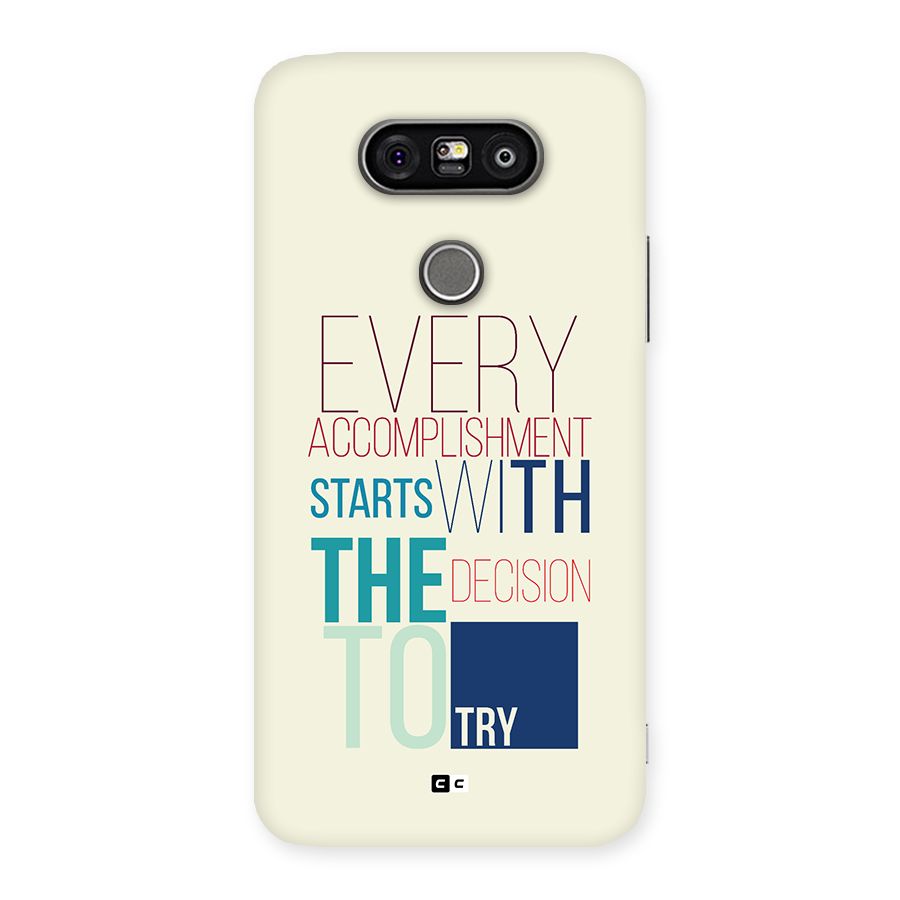 Decision To Try Back Case for LG G5