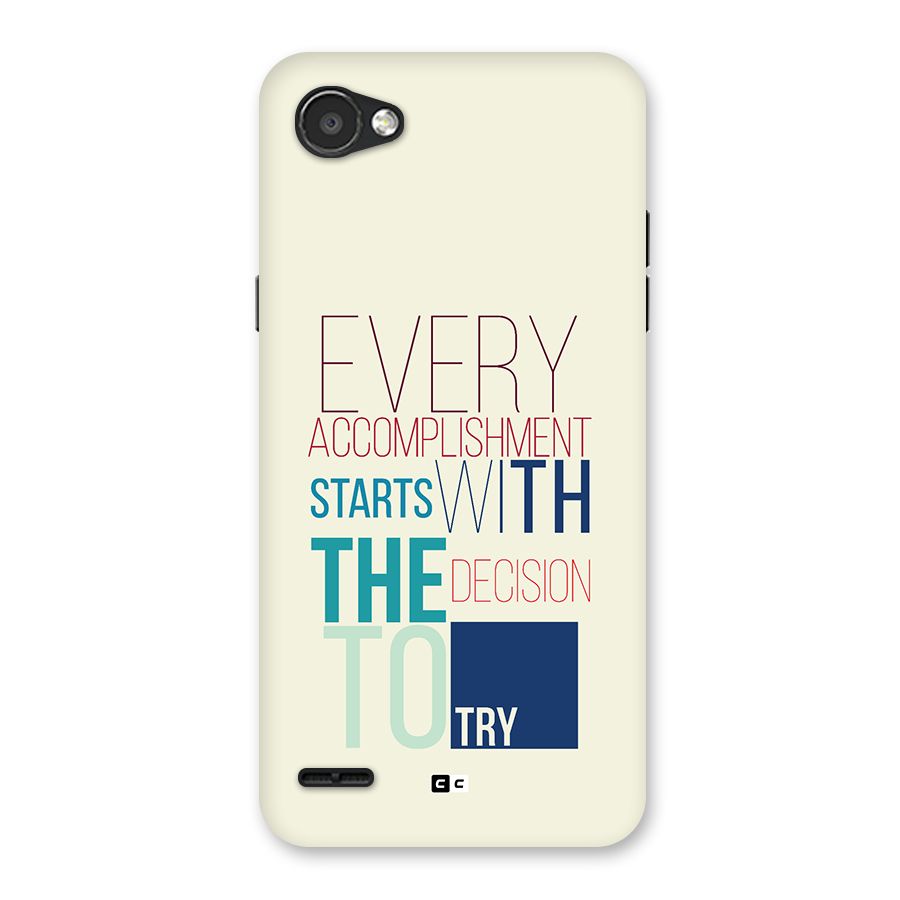 Decision To Try Back Case for LG Q6