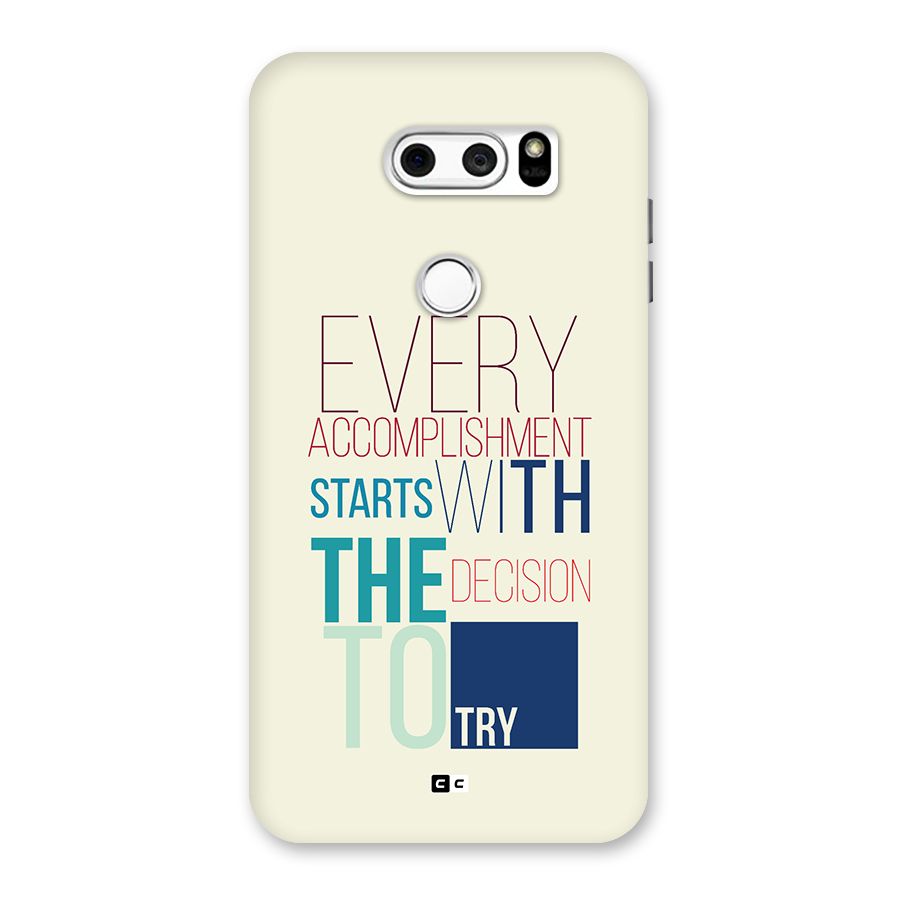 Decision To Try Back Case for LG V30