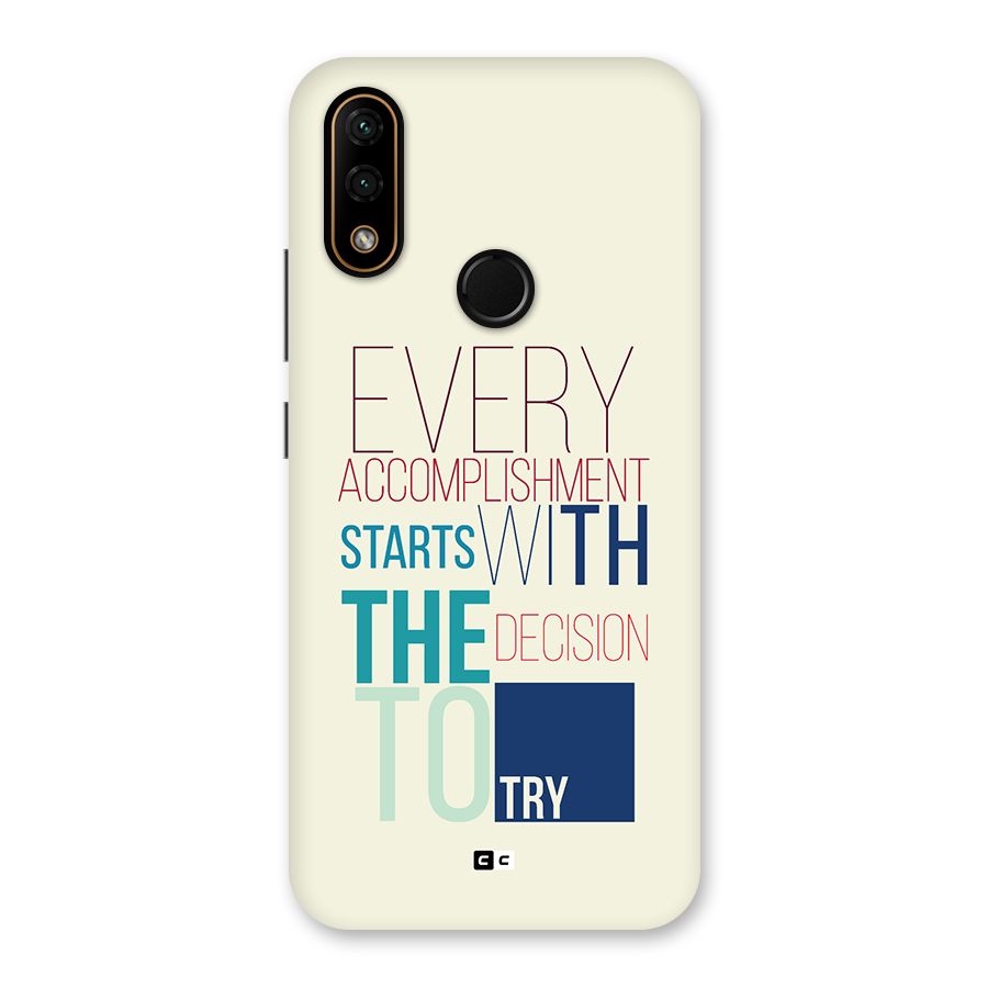 Decision To Try Back Case for Lenovo A6 Note