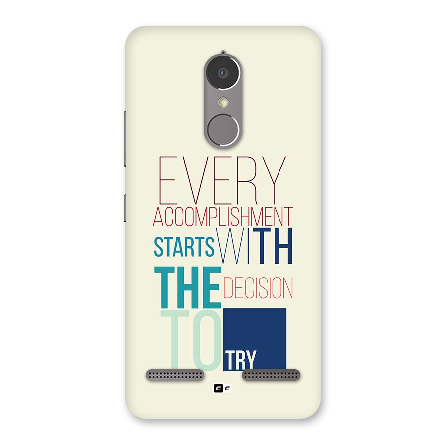 Decision To Try Back Case for Lenovo K6