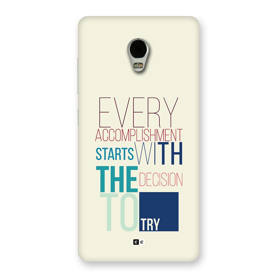 Decision To Try Back Case for Lenovo Vibe P1