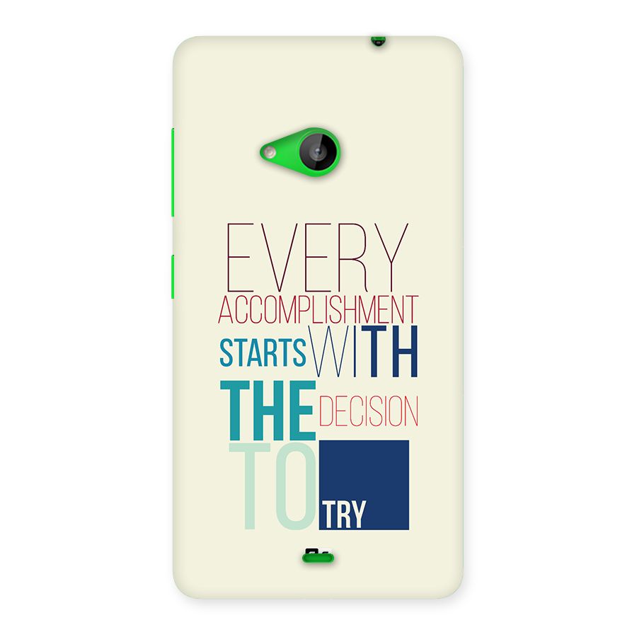 Decision To Try Back Case for Lumia 535