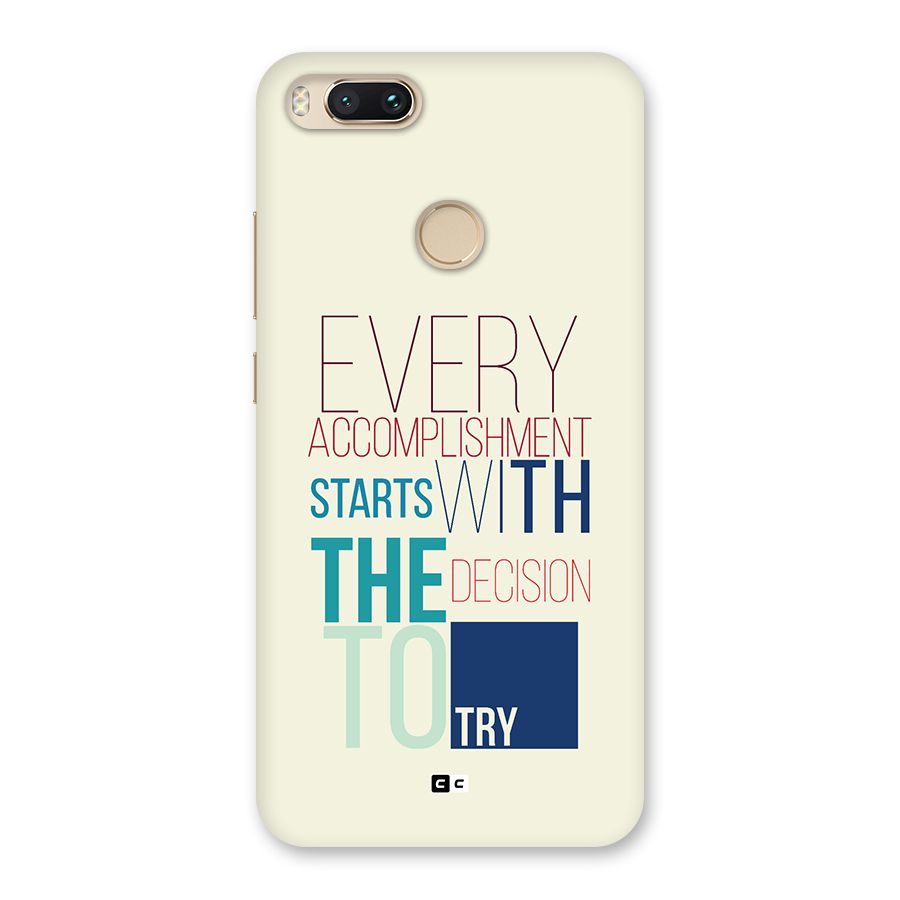 Decision To Try Back Case for Mi A1