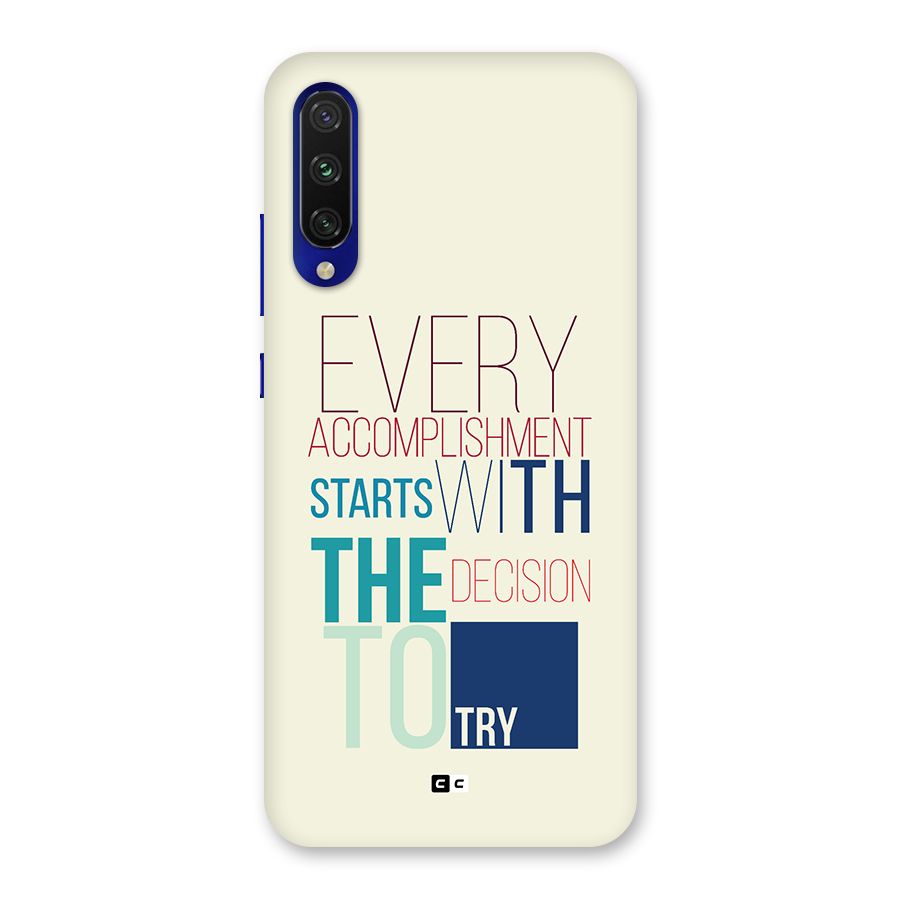 Decision To Try Back Case for Mi A3