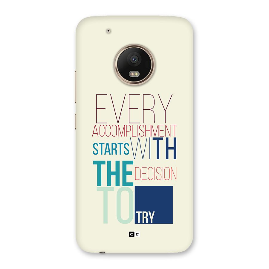 Decision To Try Back Case for Moto G5 Plus