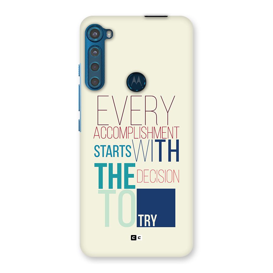 Decision To Try Back Case for Motorola One Fusion Plus