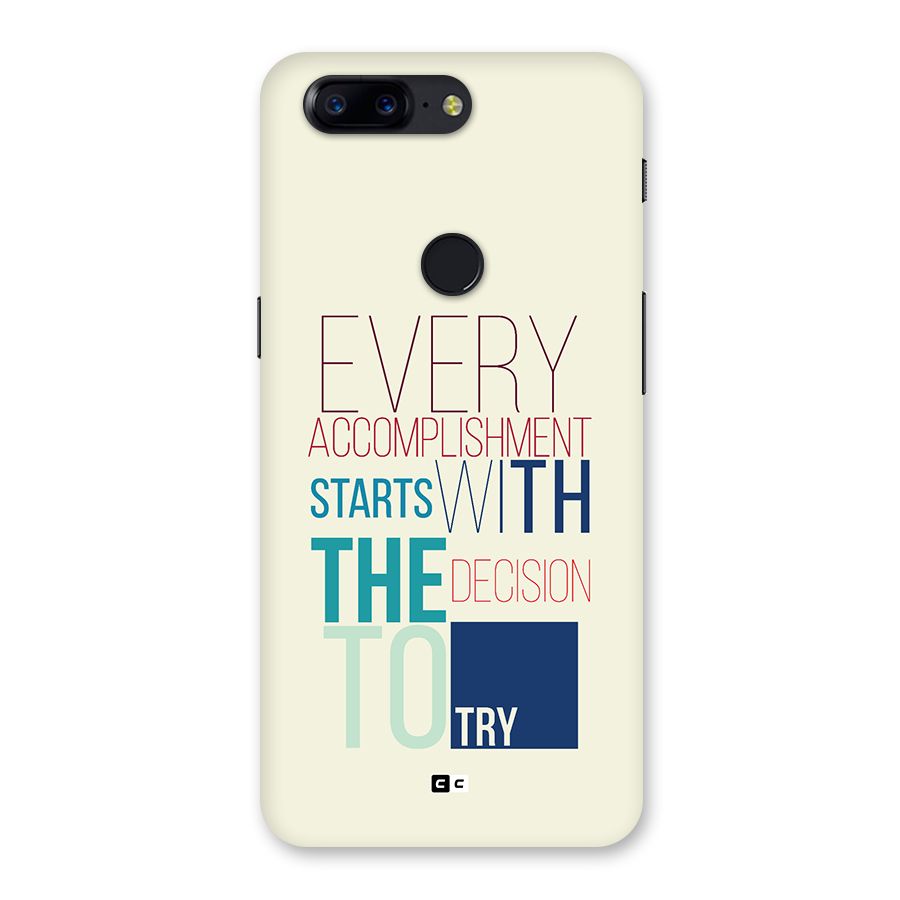 Decision To Try Back Case for OnePlus 5T