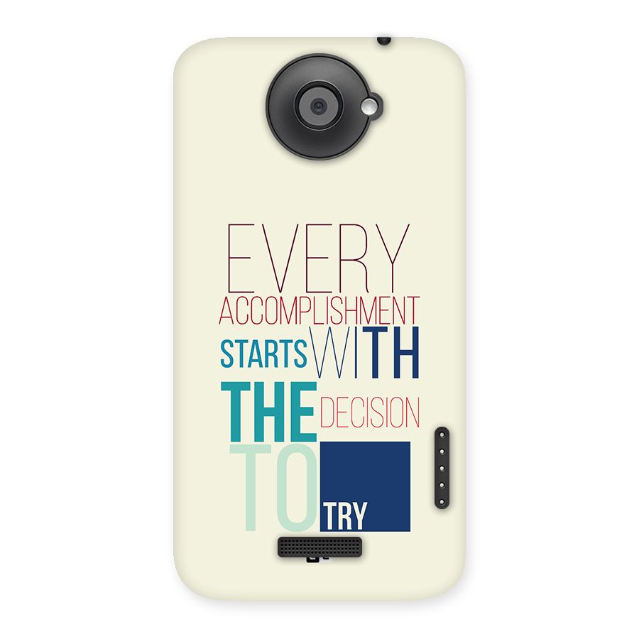 Decision To Try Back Case for One X