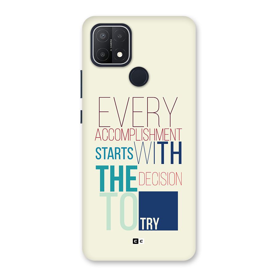 Decision To Try Back Case for Oppo A15