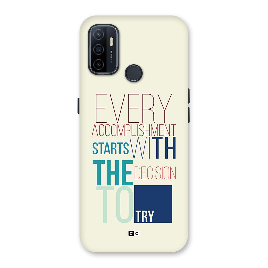 Decision To Try Back Case for Oppo A32