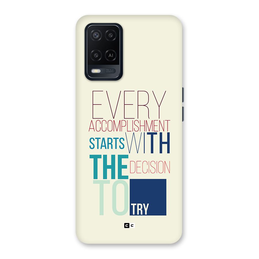 Decision To Try Back Case for Oppo A54