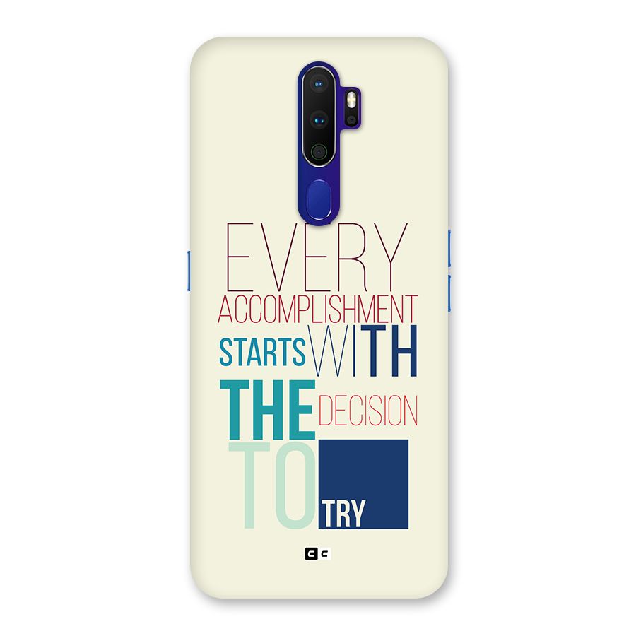 Decision To Try Back Case for Oppo A9 (2020)