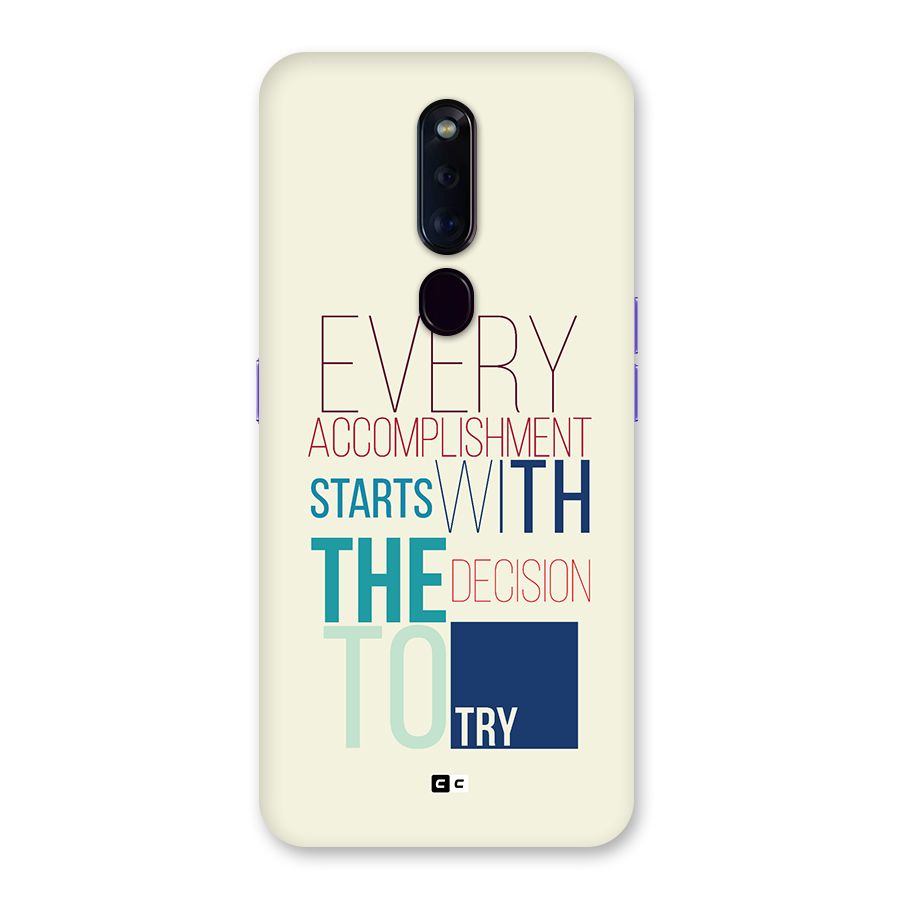 Decision To Try Back Case for Oppo F11 Pro