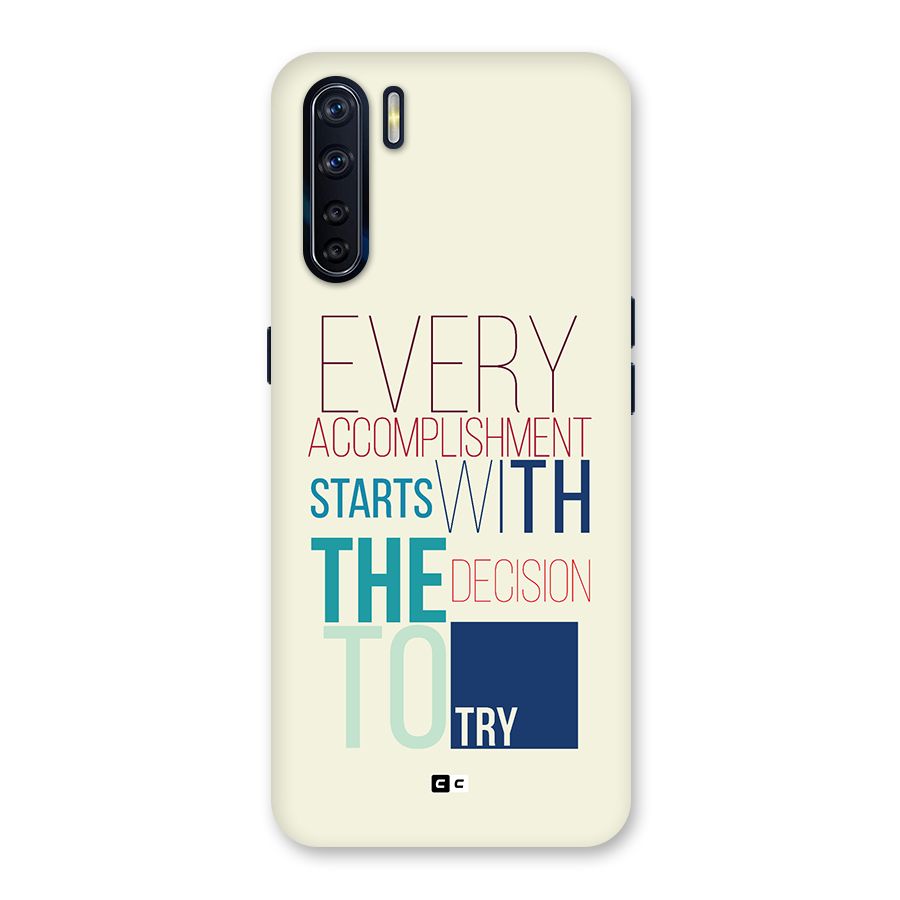 Decision To Try Back Case for Oppo F15