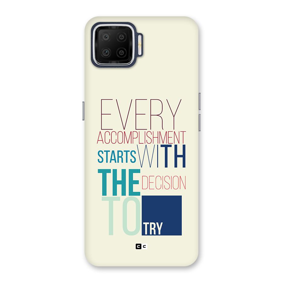 Decision To Try Back Case for Oppo F17