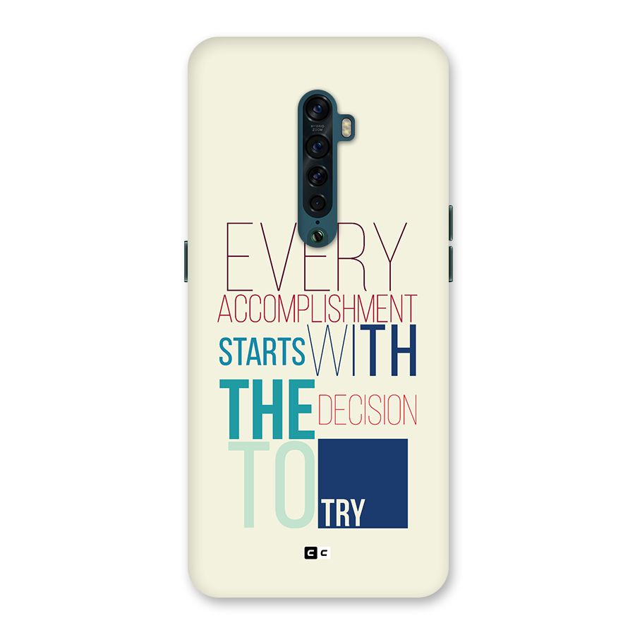 Decision To Try Back Case for Oppo Reno2