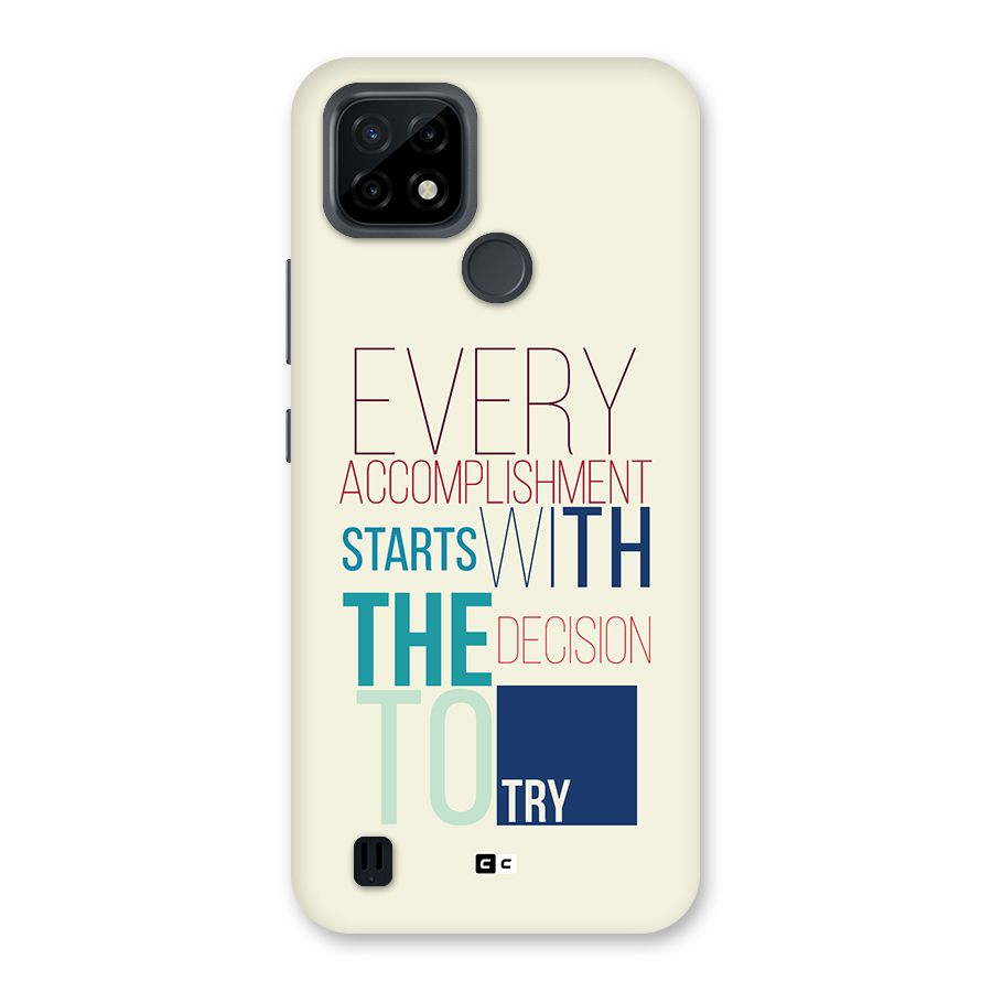 Decision To Try Back Case for Realme C21