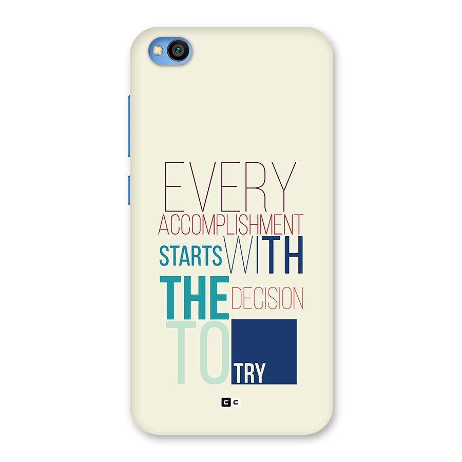 Decision To Try Back Case for Redmi Go