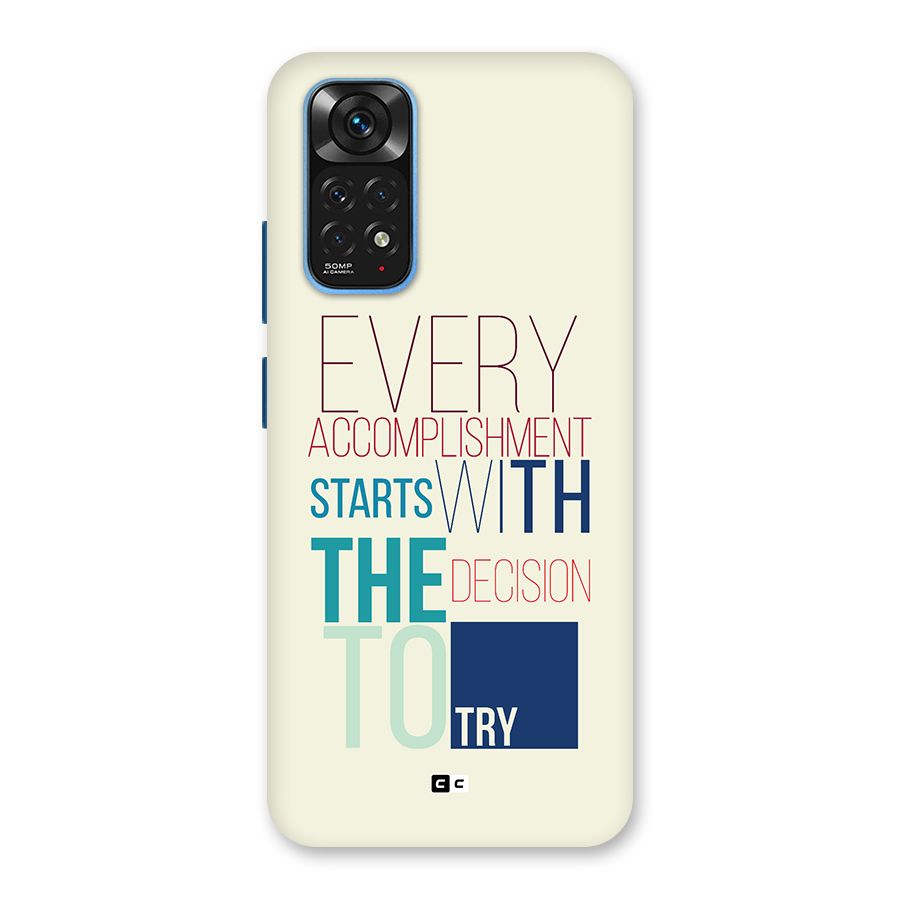 Decision To Try Back Case for Redmi Note 11