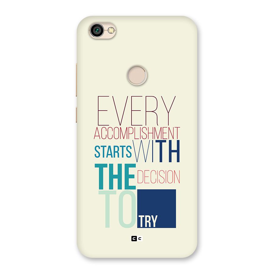 Decision To Try Back Case for Redmi Y1 2017
