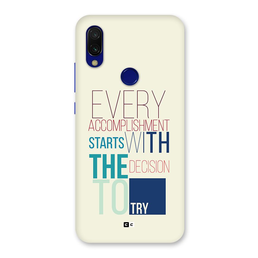 Decision To Try Back Case for Redmi Y3