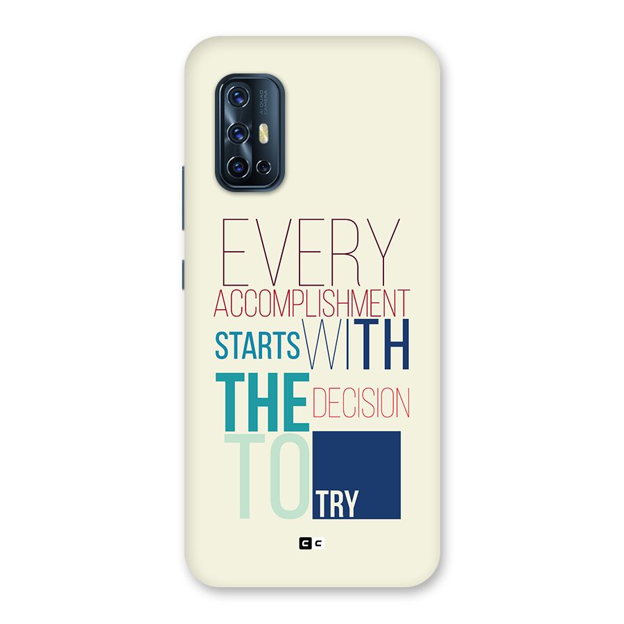 Decision To Try Back Case for Vivo V17
