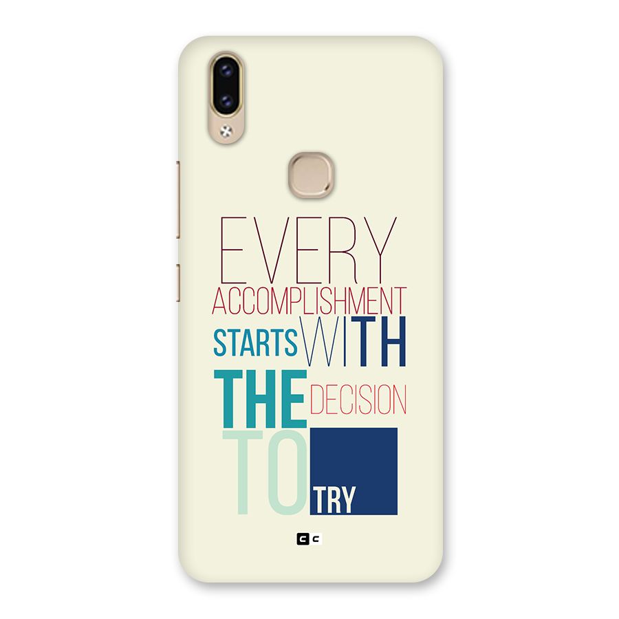Decision To Try Back Case for Vivo V9 Youth